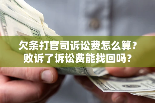 武汉欠条打官司诉讼费怎么算？败诉了诉讼费能找回吗？