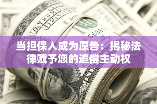 武汉当担保人成为原告：揭秘法律赋予您的追偿主动权