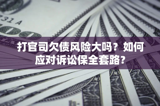 武汉打官司欠债风险大吗？如何应对诉讼保全套路？