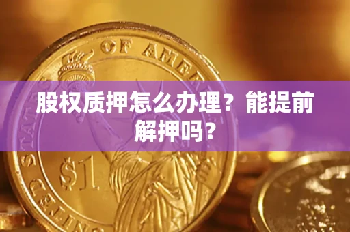 武汉股权质押怎么办理？能提前解押吗？