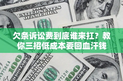 武汉欠条诉讼费到底谁来扛？教你三招低成本要回血汗钱
